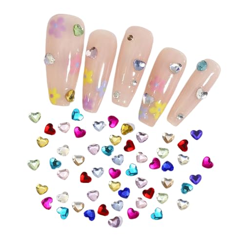 Tidyworm ハート ネイルストーン 約100個セット ネイルパーツ ハートストーン 立体 3mm 小さい ライン..