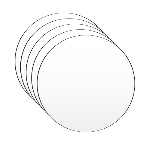 DARENYI 厚さ1mm 直径15cm 透明 円形アクリル板 5枚セット高透明アクリルシート アクリル丸板 保護フィ..