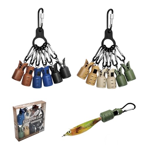 ポクミル エギカバー エギ用 安全カバー 12枚セット エギホルダー 保護 釣りジグ保護カバー 刺さり防止..