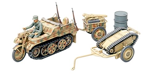 タミヤTAMIYA 1/48 ミリタリーミニチュアシリーズ No.02 ドイツ陸軍 ケッテンクラート 牽引セット イン..