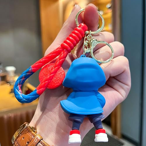 Fehose キーホルダー ファション ヒーロー漫画デザイン 車用キーホルダー かわいいバックパックチャーム 子供の女の子の男の子の アニメ-0