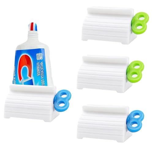 YOOTASIO 4個セット チューブ絞り器 歯磨き粉 絞り器 チューブ絞り 巻き上げ式 ABS製 軟膏押出器 歯磨..