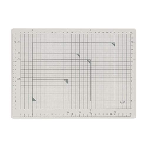 プラス カッターマット カッティングマット 両面 A4 230×320mm ライトグレー CS-A4 48-570