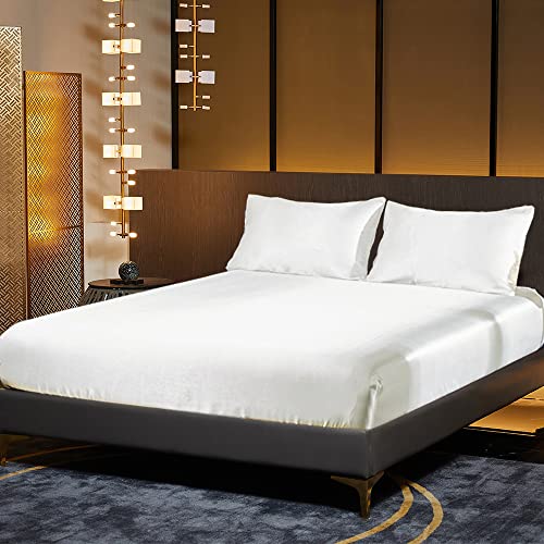 ボックスシーツ サテン ツルツル シルクみたい光沢 マットレスカバー 単品売り 洗える 吸水速乾 厚さ5-27cmのマットレスに適しています セ