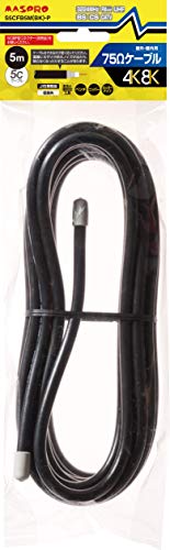 マスプロ電工 家庭用75Ω5Cケーブル 黒色 5m S5CFB5MBK-P