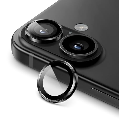 JETech iPhone 16 6.1インチ / iPhone 16 Plus 6.7インチ用 カメラレンズフィルム 9H強化ガラス製 個別の