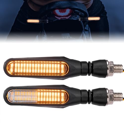 Rakuten - 3倍以上の輝度KEMIMOTO ウインカー バイク LED ウインカー eマーク 車検対応 流れるウィンカー 12V 全透明レンズ シーケンシャ