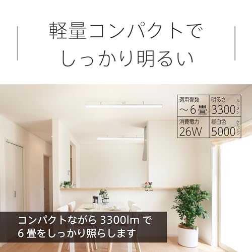 スワン電器 LEDシーリングライト 直管タイプ 細長い部屋やキッチン・物置に最適 簡...