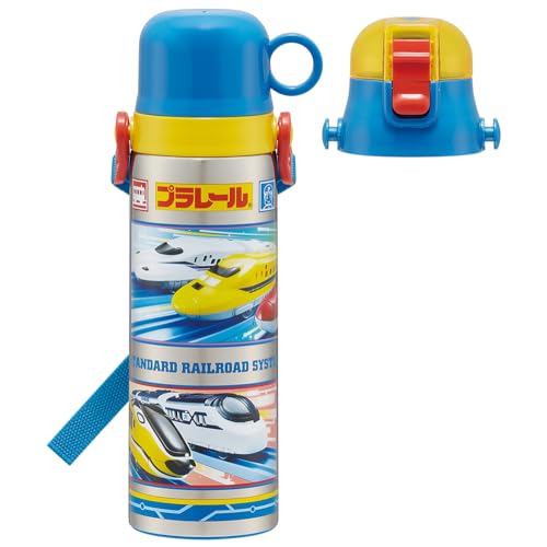 Rakuten - スケーターSkater 子供用 2way ステンレス 水筒 直飲み 580ml コップ飲み 570ml プラレール 24 子供に優しい軽量タイプ