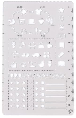 樂天商城 - いろは出版 テンプレート SUNNY TEMPLATE 手帳用 定規 LOG&LISTLSZ-04
