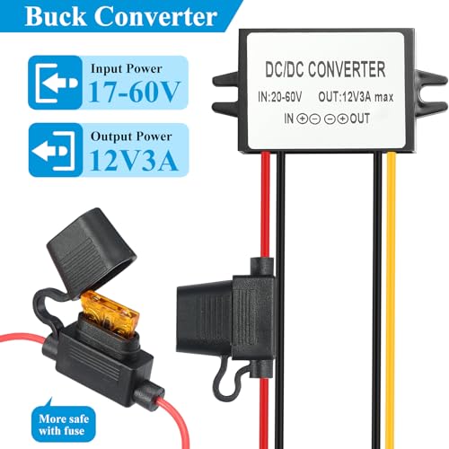 YBBOTT DC 10V-60V を 5V 5A 25W 降圧 コンバーター、12V/24V/36V/48V から 5V へ...