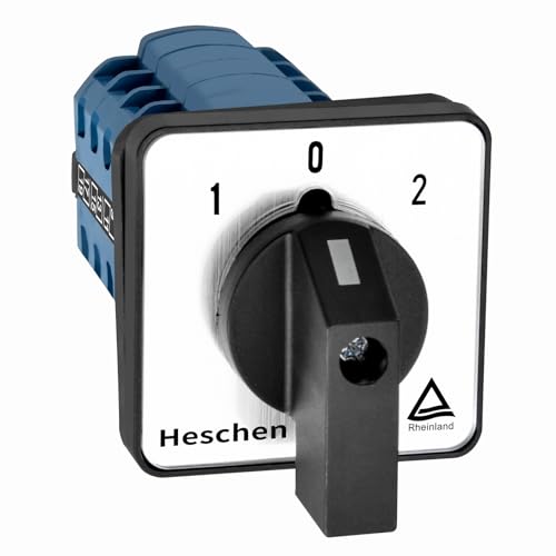 Rakuten - Heschen ユニバーサルロータリーカムセレクター切替スイッチ、SZW26-20/D505.5、660V 20A、ON-OFF-ON、3ポジシ