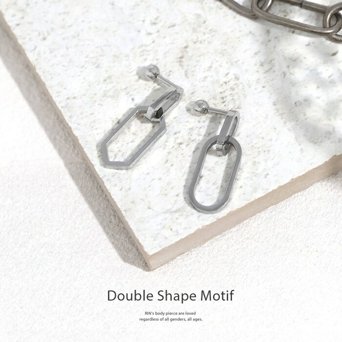 【全品送料無料】 ボディピアス 16G サージカルステンレス 金属アレルギー対応 メンズ かっこいい シルバー ボディーピアス つけっぱなし リング キャッチ かわいい チャーム 揺れる シンプル 六角形 サークル 軟骨ピアス 片耳用 凛 RIN なんこつぴあす 切りっぱなし