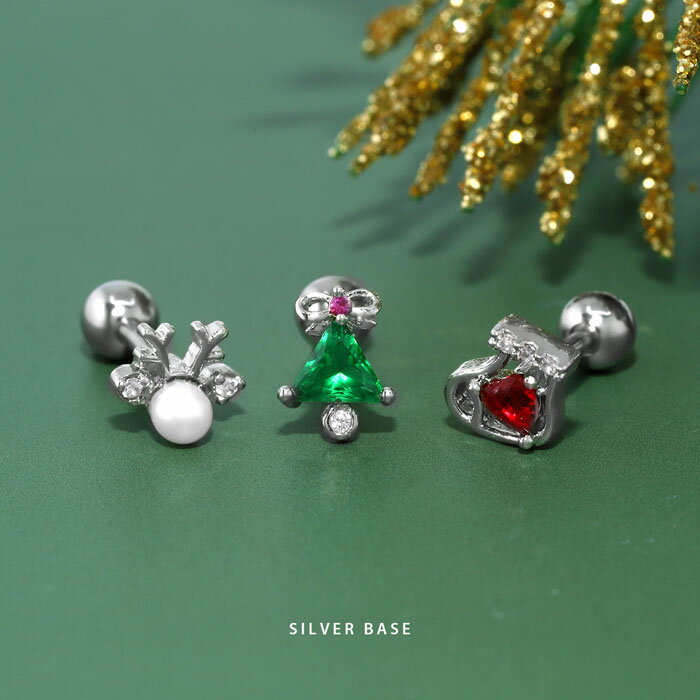 ボディピアス 16G 軟骨ピアス つけっぱなし サージカルステンレス 金属アレルギー クリスマス かわいい レディース メンズ ファーストピアス セカンドピアス ジュエル おしゃれ ストレートバーベル 軟骨 ピアス ボディーピアス 片耳用