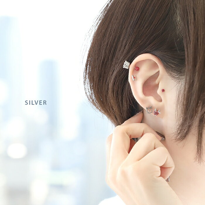 軟骨ピアス 16G ボディピアス サージカルステンレス つけっぱなし 金属アレルギー ...