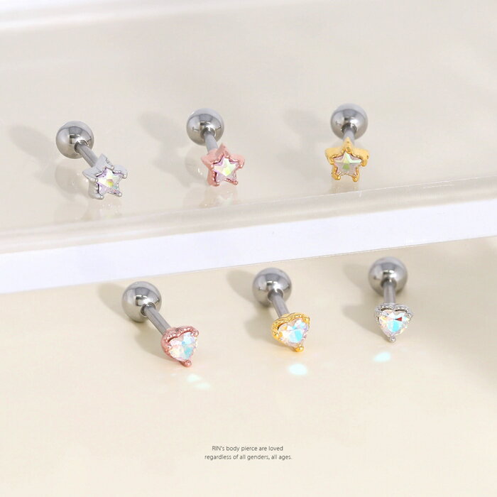 【全品送料無料】 軟骨ピアス 16G ボディピアス かわいい ミニ サージカルステンレ...
