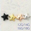 【全品送料無料】 ボディピアス キャッチ 14G 16G かわいい 星 スター 12G 18G パーツ 軟骨ピアス カスタマイズ ボディーピアス ネジ式 ボディピ ピアス ボディ 14ゲージ 16ゲージ シルバー 黒 ゴールド ピンク おしゃれ アクセサリー ピアスキャッチ 軟骨用 12ゲージ