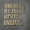 \クーポン配布中♪/真鍮 ゴールド 75mm 大文字 t5mm 真鍮でのアルファベット文字 1文字ずつの販売 数字0-9 大文字1個(A~Z)文字数分の購入が必...