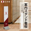 【\在庫処分セール!早い者勝ち!】日本製 案内 スタンド看板 ステンレス製 フロア案内 スタンドサイン W250mm*H1200mm フロアスタンド テナント看板 テナントサイン ショッピングモール 商業施設 スーパー 銀行 病院 施設 立看板 立て看板 自立式 スタンド看板 ホテル