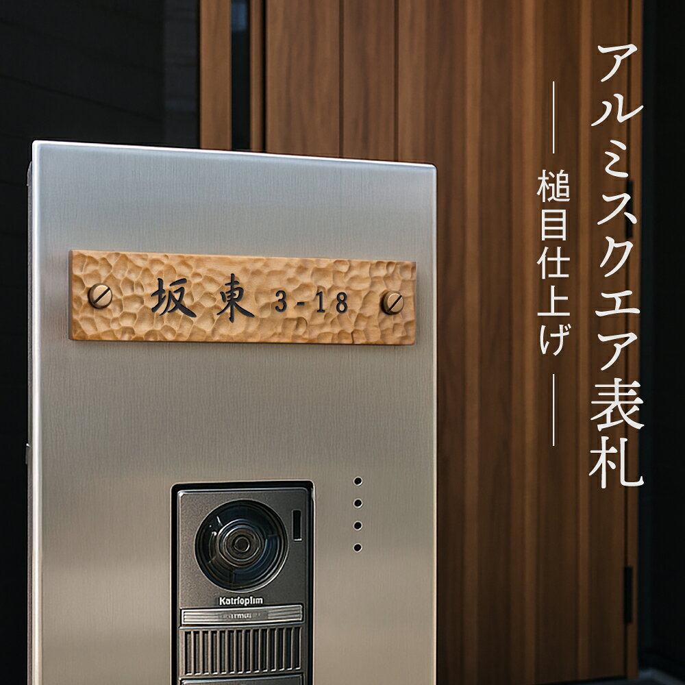 乐天商城 - ＼アルミ 表札 玄関 W160mm×H35mm×5mm サイズ選べる 表札 プレート エッチング 戸建て オシャレ 手書き風 玄関 ドア 屋外 住宅 新築祝い オーダー 製作 オーダーメイド 和風 モダンなデザイン 二世帯 門柱 住所入り 番地 tz-10-rr