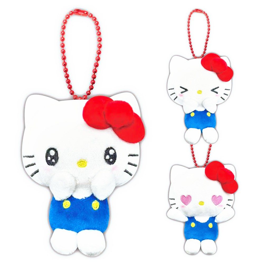 【当店全品☆P2倍☆18日はご愛顧感謝デー】 ハローキティ ミニマスコット フェイス マスコット ぬいぐるみ ホルダー ボールチェーン ストラップ キーホルダー キャラクター かわいい サンリオ
