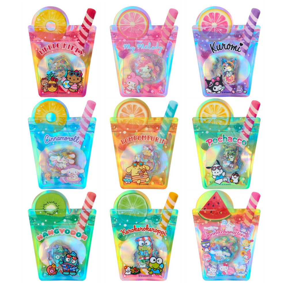 Rakuten - 【当店最大P20倍+2000円offクーポン】 サンリオ 夏シール 30ピース シール ステッカー セット フレークシール オーロラホログラム加工 キラキラ デコ キャラクター おしゃれ かわいい