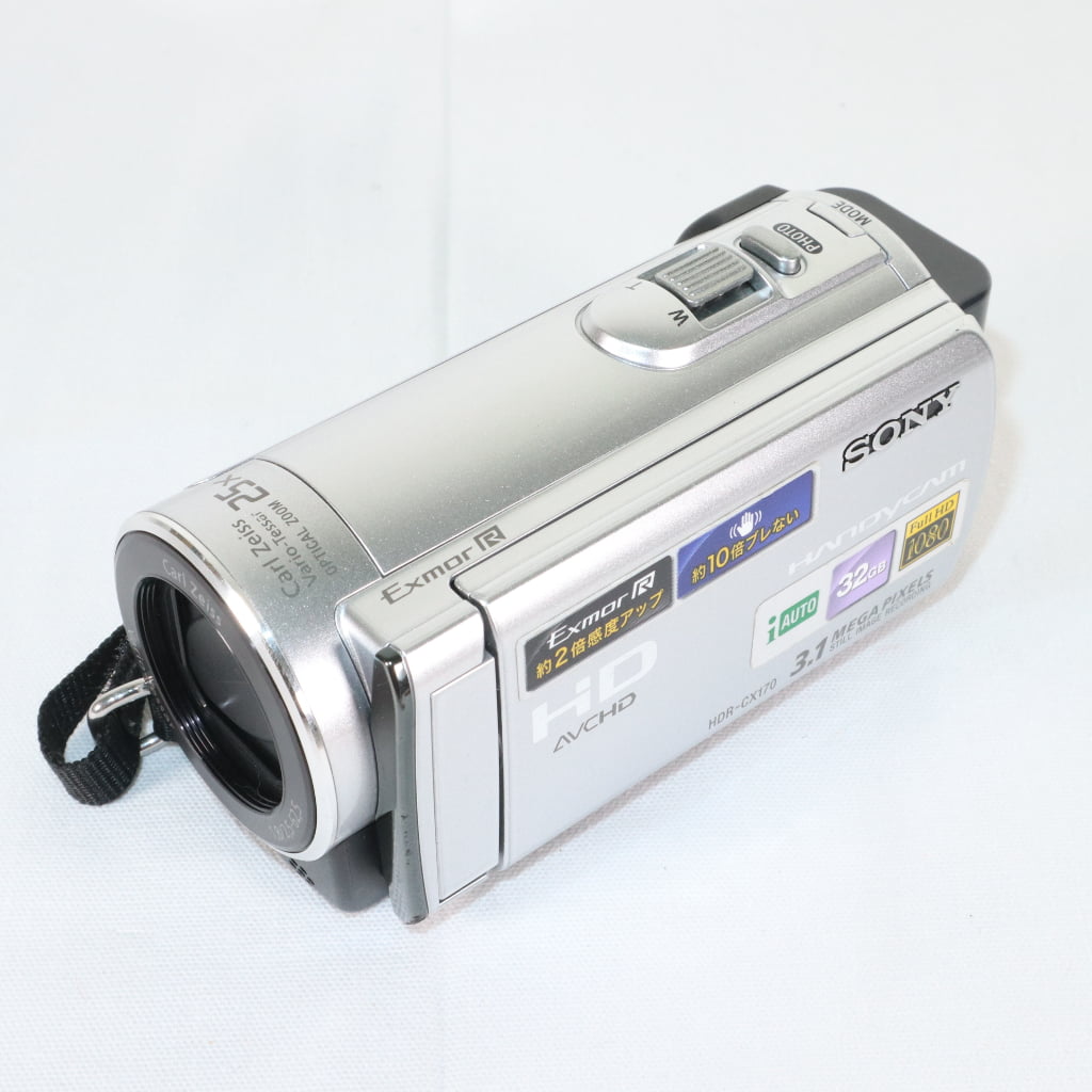 【中古】 SONY HDR-CX170 シルバー ハンディカム ビデオカメラ k1728