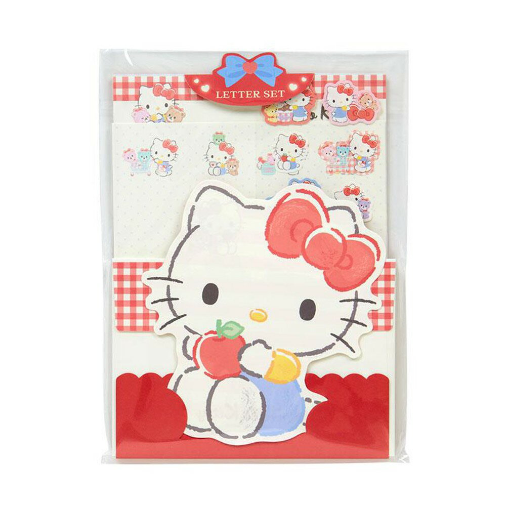 サンリオ キャラクター形レターセット シール付き レターセット 手紙 レター 便箋 封筒 シール メッセージカード 文具 グッズ キャラクター 可愛い 2
