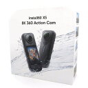 【中古】 《新品級》 アクションカメラ Insta360 X5 ブラック CINSAAHA-X510 インスタ 360 k3149(2)