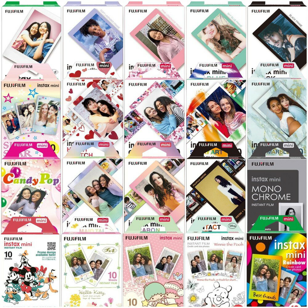 【当店最大P20倍＋お買い物マラソン】 【即納】 チェキフィルム instax mini 10枚 チェキ カメラ フィルム フイルム カラー キャラクター インスタックス ミニ チェキ用 フジフイルム 富士フィルム 写真 旅行 アルバム 結婚式 2次会 パーティー イベント