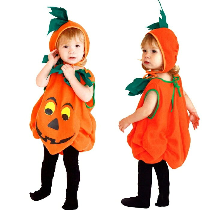 【即納】送料無料 ハロウィン 衣装 子供 かぼちゃ コスプレ ベビー 女の子 男の子 子供用 ハロウィン仮装 赤ちゃん 着ぐるみ カボチャ コスチューム ハロウィーン衣装 キッズ コスプレ コスチューム ハロウィン かぼちゃ 100cm 110cm 120cm rinwa-10003885 RINWA サンプル画像2