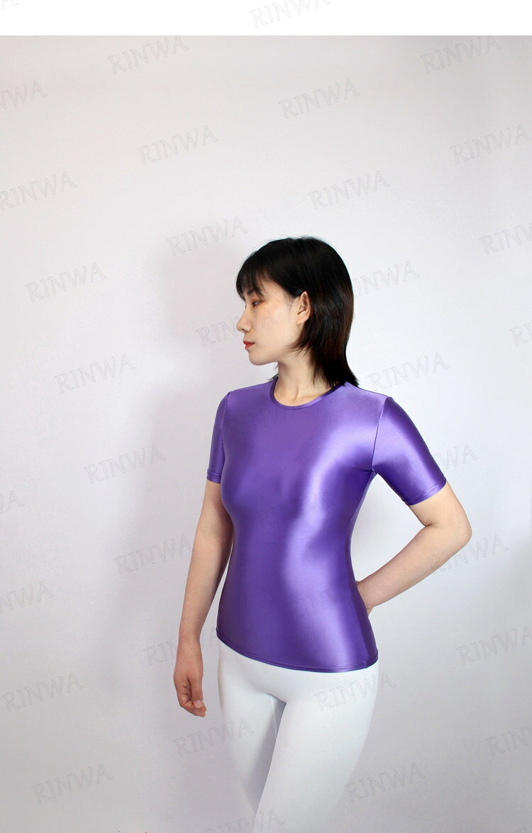 上着のみ!【カラフルな16色】水着 レディース メンズ 水泳 半袖セパレート レディース 上着のみ フィットネス水着 超光沢 競泳 半袖 UVカット 体型カバー コスチューム 男性 女性 おしゃれ 大きいサイズ　練習用 ジム ヨガ 体操 ツルツル スポーツ 吸汗速乾 送料無料 rinwa-10007331 RINWA サンプル画像3