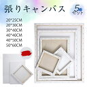【5枚セット】張りキャンバス 正方形 綿化繊混紡 キャンバスボード 絵画 油絵 画布 キャンバス 工芸用品 描画 油彩 木製フレーム 化繊綿 部屋飾り ホワイト...