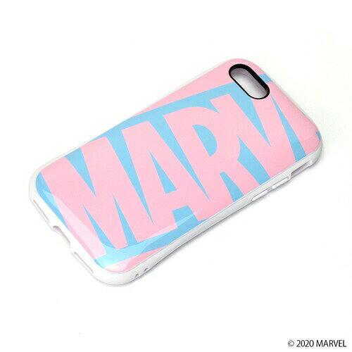 乐天商城 - 送料無料 MARVEL iPhoneSE（第2世代）用 ハイブリッドタフケース PG-DPT20M12PK ロゴ ピンク&ブルー