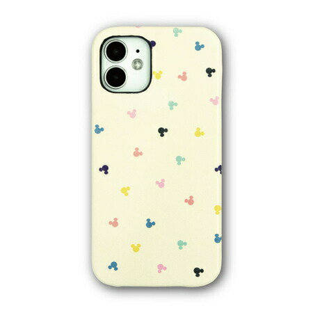 乐天商城 - 送料無料 ディズニーキャラクター iPhone12mini対応 プレミアムシェルケース DN-838B 総柄 Disneyキャラクター 上質PUレザー 型押し スリム ワンポイント 内側デザイン ハードケース ハードタイプ 手ざわりがいい