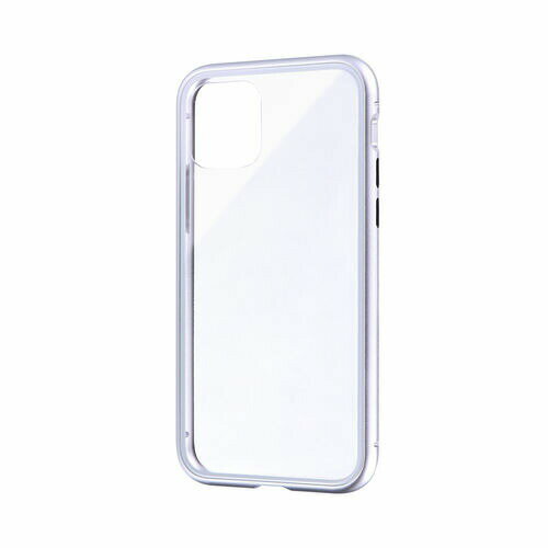 乐天商城 - iPhone 11 Pro ガラス＆アルミケース「SHELL GLASS Aluminum」 LP-IS19SGASV / シルバー