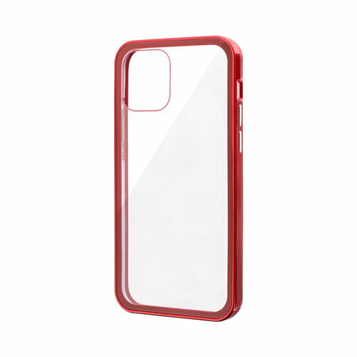 Rakuten - 【楽天スーパーセール割引】iPhone 12/iPhone 12 Pro ガラスハイブリッドケース「SHELL GLASS Color」 LP-IM20SGCRD / レッド
