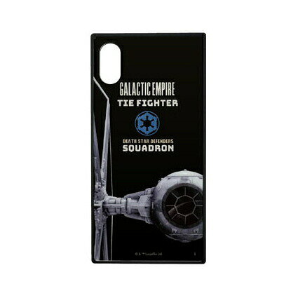 送料無料 〈STAR WARS〉 iPhoneX対応スクエアガラスケース STW-111C タイ・ファイター