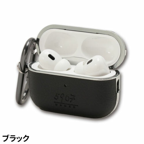 ����̵�� AirPods Pro(��2����)/AirPods Pro�б�PU�쥶���ϡ��ɥ����� AP-C15-8 / �֥�å� �ͥ��ӡ� �ۥ磻�� �١�����