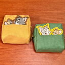【時間限定クーポン配布中】トム&ジェリー/TOM&JERRY ミニポーチ/ひょっこり刺繍シリーズ TJM-360-1 /イエロー グリーン