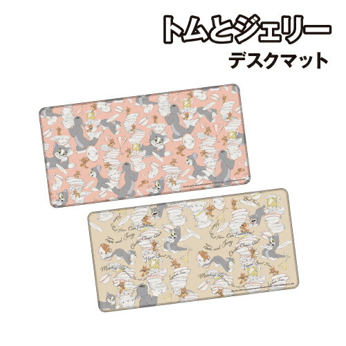 【時間限定クーポン配布中】送料無料 トムとジェリー デスクマット TMJ-241 /ピンク ベージュ