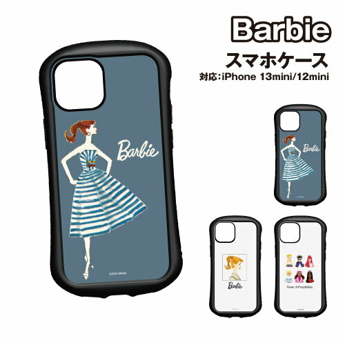 乐天商城 - Barbie iPhone13mini/12mini対応ハイブリッドクリアケース BAR-27 / ボーダー ポニーテール ダイバーシティ