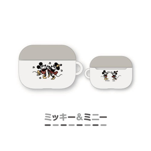 ディズニーキャラクター／ピクサーキャラクター AirPods Pro ソフトケース DN-889 /ミッキー＆ミニー ドナルドダック くまのプーさん エイリアン