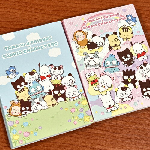 タマ&フレンズ×サンリオキャラクターズ パタパタメモ TFSR-027-8 /ブルー ピンク