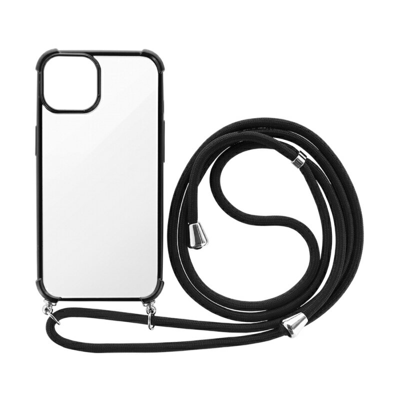 乐天商城 - iPhone14/13対応 ショルダーストラップつきケース「SHOULTY」 LN-IM22NS1BK / ブラック