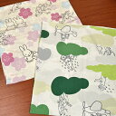 送料無料 miffy×鳥獣戯画 風呂敷 DBC-303-4 /花見で追いかけっこ 雲の上あそび ミッフィー コラボデザイン