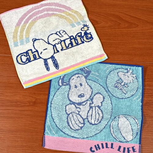 ピーナッツ/スヌーピー ミニタオル チルライフ SPMS-149-50 /レインボー 浮き輪