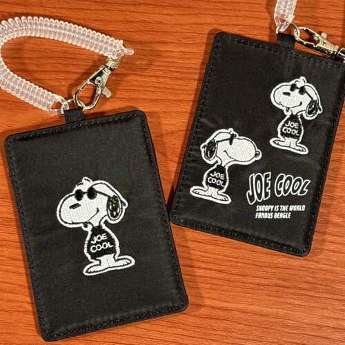 乐天商城 - ピーナッツ/スヌーピー シングルパスケース／モノトーン ジョー・クール SPIK-461-2 /正面 集合ロゴ
