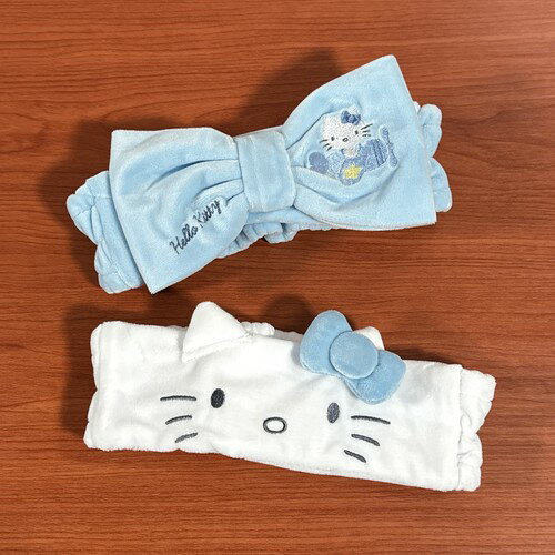 束髮帶 - 【時間限定クーポン配布中】サンリオ/ハローキティ ヘアバンド BLKT-067-8 / フェイス リボン みずいろハローキティシリーズ