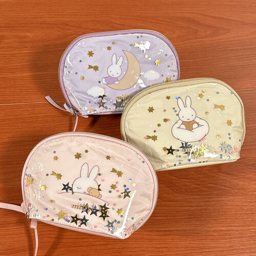 乐天商城 - 送料無料 MIFFY/ミッフィー ラウンドポーチ Dreamy シリーズ DBM-3004-6 /ピンク アイボリー パープル